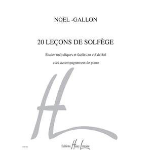NOEL GALLON - 20 LECONS EN CLE DE SOL AVEC ACCOMPAGNEMENT