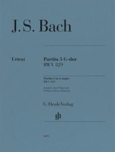 BACH JEAN SEBASTIEN - PARTITA N5 EN SOL MAJEUR BWV829 (EDITION SANS DOIGTES) - PIANO