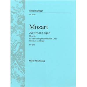 MOZART W.A. - AVE VERUM CORPUS KV618 CHANT(SATB)/PIANO
