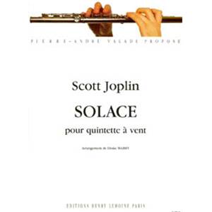 JOPLIN SCOTT - SOLACE - QUINTETTE D'INSTRUMENTS A VENT (CONDUCTEUR ET PARTIES)