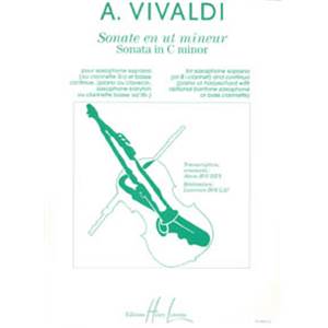 VIVALDI ANTONIO - SONATE EN UT MIN. RV53 - SAXOPHONE SIB (OU CLARINETTE) ET PIANO