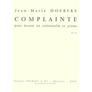 HOEBEKE JEAN-MARIE - COMPLAINTE - VIOLONCELLE