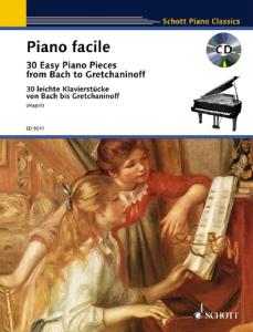 COMPILATION  - EASY PIANO CLASSICS : 30 PIECES FACILES DE BACH A GRETCHANINOV +CD