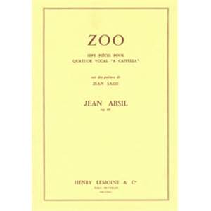 JEAN ABSIL - ZOO OP.63 - 4 VOIX A CAPPELLA