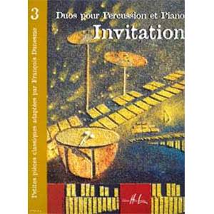 DUNESME FRANCOIS - INVITATION 3 - PERCUSSION