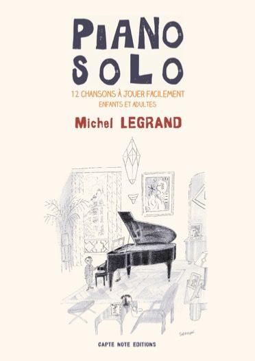 12 Partitions piano solo pour débutant - Michel Legrand
