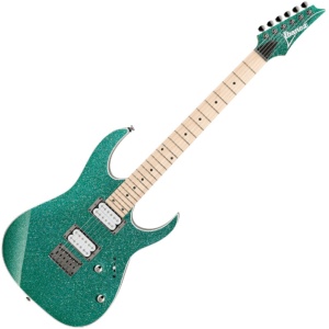 GUITARE ELECTRIQUE SOLID BODY IBANEZ RG421MSP TSP TURQUOISE SPARKLE
