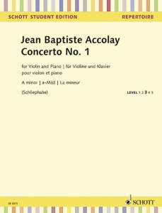 ACCOLAY JEAN BAPTISTE - CONERTO N1 EN LA MINEUR - VIOLON ET PIANO