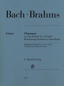 BRAHMS JOHANNES - TRANSCRIPTION DE LA CHACONNE N2 (BACH) - PIANO MAIN GAUCHE